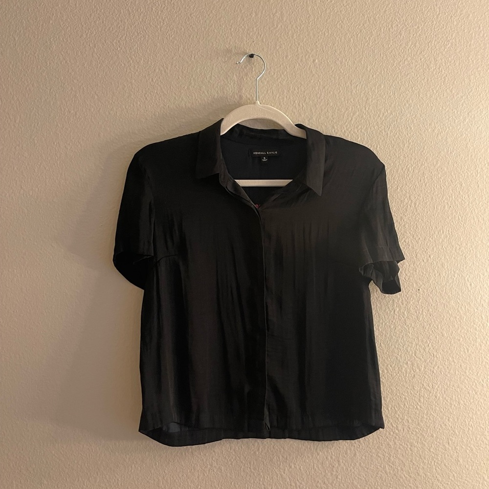 Cropped button up shirt